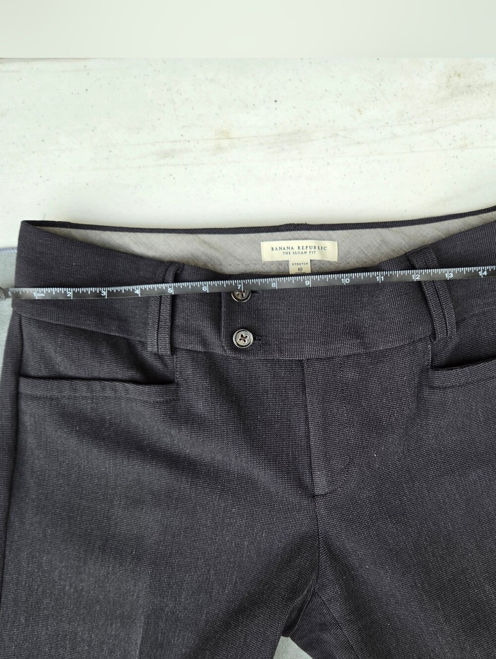 Banana Republic Sloan Fit Stretch Sz. 10 Straight Leg Pants in Charcoal Gray - Picture 4 of 8